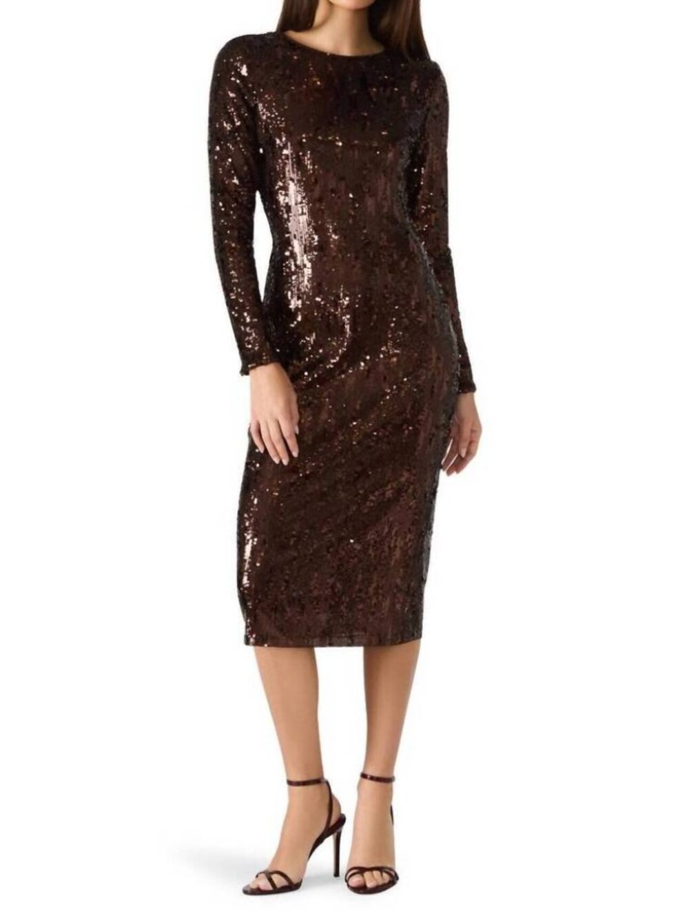 Steve Madden Brand New with Tags Chocolate Brown Sequin Dress